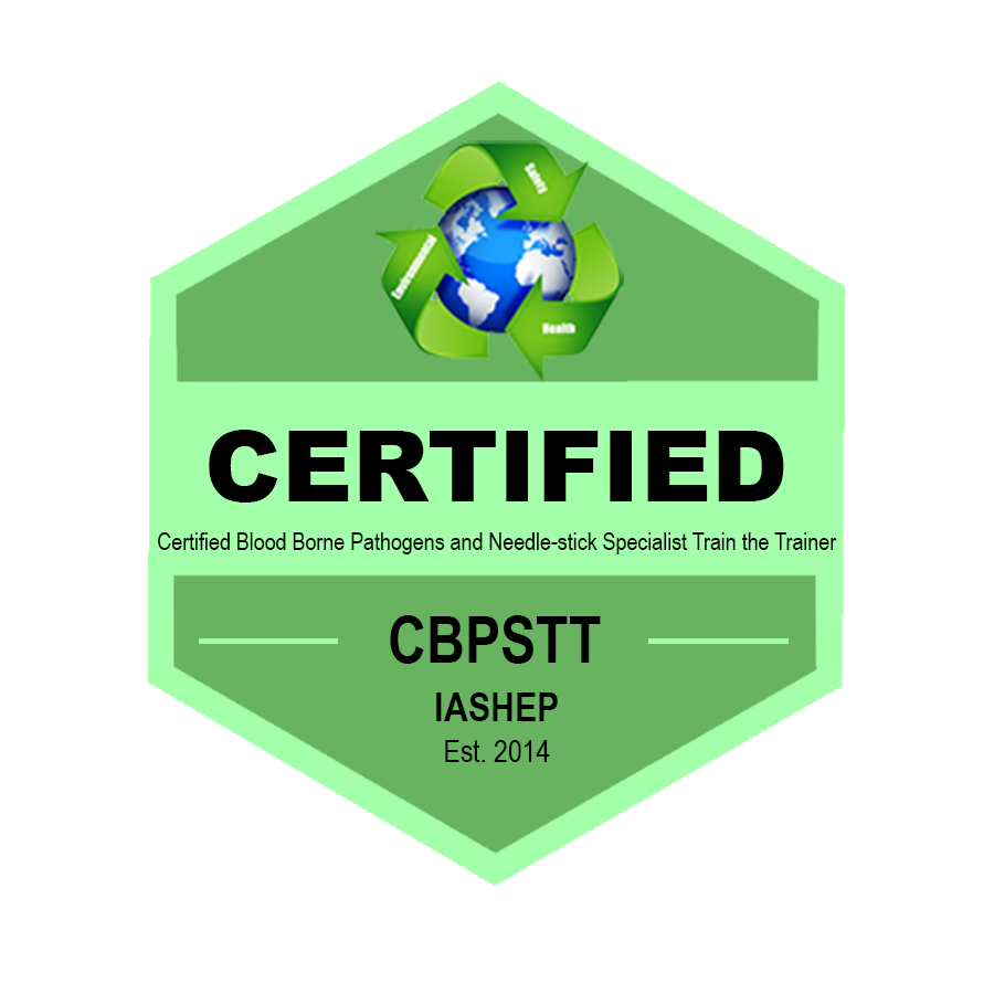 Certified Bloodborne Pathogens & Needle-stick Specialist (Train the Trainer) (CBPSTT) Badge